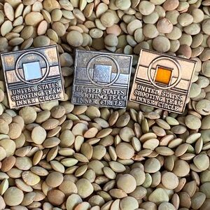 United States Shooting Team Inner Circle Pins Lot (3) Vintage Olympics